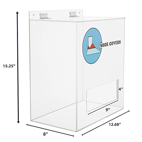 SOURCE ONE Clear Acrylic Storage Box for Hair Nets, Shoe Covers, and Beard Covers (Shoe Covers)