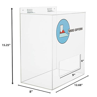 SOURCE ONE Clear Acrylic Storage Box for Hair Nets, Shoe Covers, and Beard Covers (Shoe Covers)