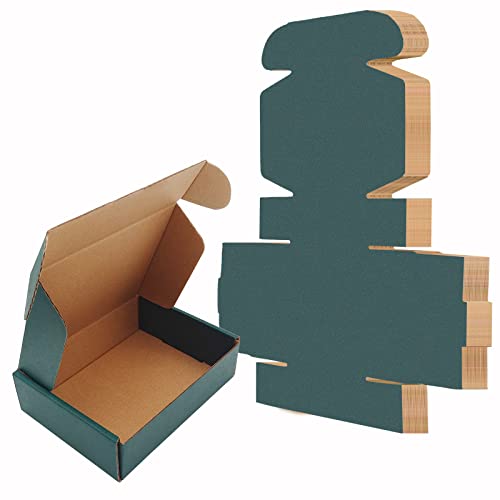 Green Recyclable Cardboard Small Gift Mailer Boxes for Shipping Packaging Craft Gifts Giving Products (25 Pack, 9 x 6 x 2 Inch) - color: Green, size: 9 x 6 x 2 Inch