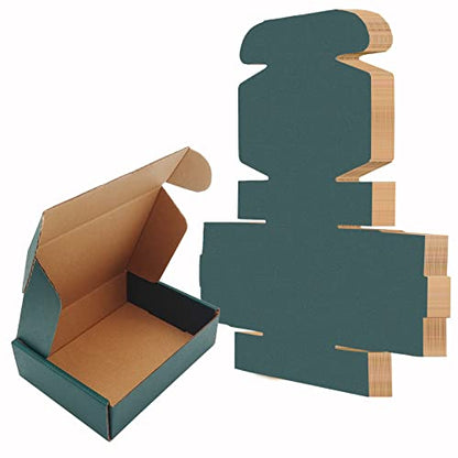 Green Recyclable Cardboard Small Gift Mailer Boxes for Shipping Packaging Craft Gifts Giving Products (25 Pack, 9 x 6 x 2 Inch) - color: Green, size: 9 x 6 x 2 Inch