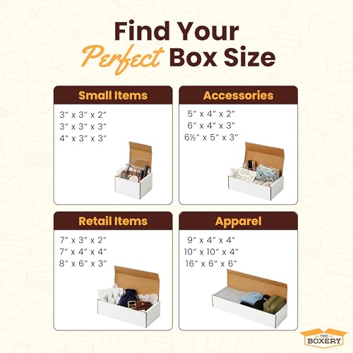 The Boxery Corrugated Mailers White Tuck Shipping Boxes (5x4x4) - size: 5x4x4