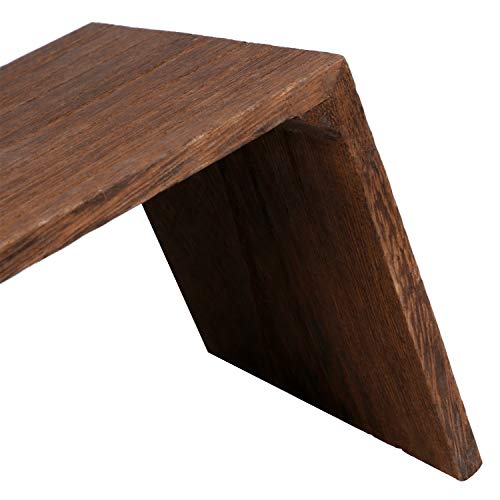 MOOCA Wooden Jewelry Display Stand Set, 5-Piece Product Risers - color: Brown N Shape, 5 Pieces