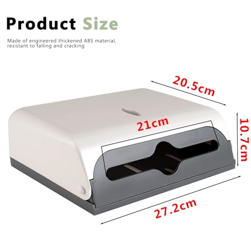 Paper Towel Dispensers, Wall Mount Commercial Toilet Tissue Dispensers Paper Towel Holder C-Fold/Multifold Paper Towel Dispenser for Bathroom, Kitchen(White) - color: White