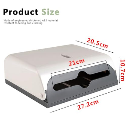 Paper Towel Dispensers, Wall Mount Commercial Toilet Tissue Dispensers Paper Towel Holder C-Fold/Multifold Paper Towel Dispenser for Bathroom, Kitchen(White) - color: White
