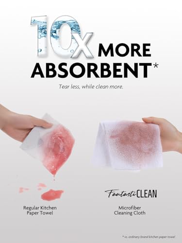 Fantasticlean Microfiber Cleaning Cloth Rolls- 675 Sheets (9 Rolls of Pink) - color: Pink, size: 675 pack