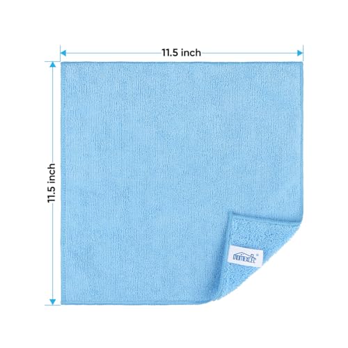 HOMEXCEL Blue Microfiber Cleaning Cloth, Microfiber Towels for Car, 12 Pack - color: Blue