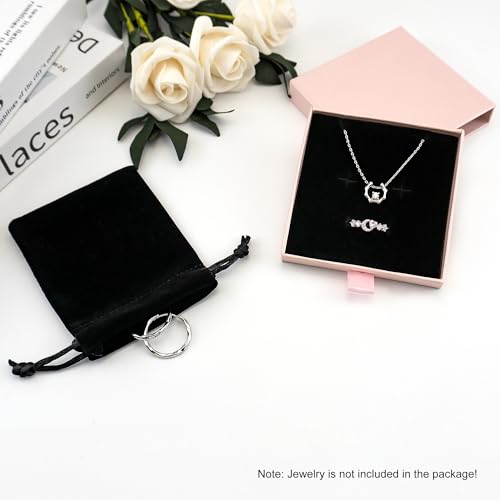 Quacc Jewelry Gift Box, Necklace Bracelet Organizer for Birthday (Pink) - color: Pink