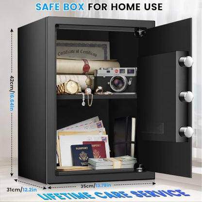 [16.54" Tall] Safe Box, 2.8 Cuft Home Safes With Fireproof Bag - size: 2.8 Cuft