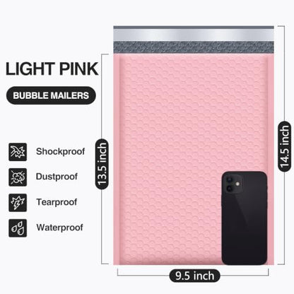 UCGOU Bubble Mailers 9.5x14.5" 40 Pack Usable Size 9.5x13.5" Light Pink - color: Light Pink, size: 9.5x14.5" 40PC