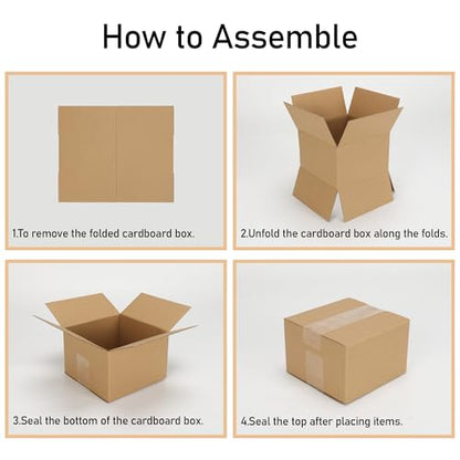 CRUGLA 40 Packs 6x6x4 Shipping Boxes, Brown Mailing Boxes - size: 6x6x4 Inch