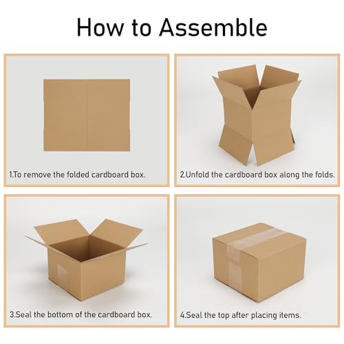 CRUGLA 40 Packs 6x6x4 Shipping Boxes, Brown Mailing Boxes - size: 6x6x4 Inch