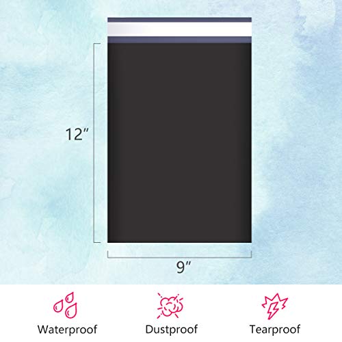 UCGOU Small Poly Mailers 9x12 Inch Black 200 Pack Plastic Shipping Bags - color: Black, size: 9X12" 200PC