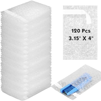 Perkoop Bubble Bags Double Bubble Pouches, 3.15 x 4 Inch, 120 Pcs - size: 3.15 x 4 Inch