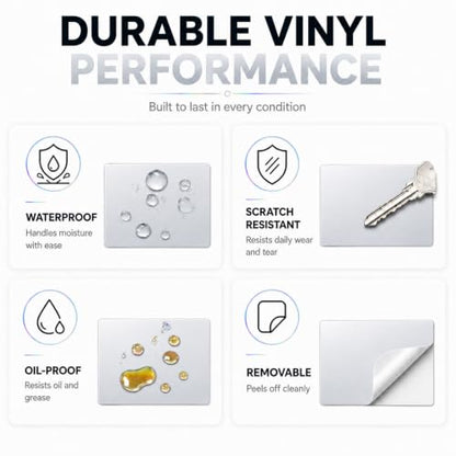 Metallic Silver Thermal Labels 2 × 3 Inch Vinyl Stickers 200 PCS - color: Matte Silver, size: 2 × 3 Inch