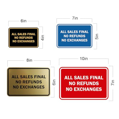 Signs ByLITA Classic Framed All Sales Final Sign (Blue) - X-Large 10 Pack - color: Blue, size: X-Large (7" x 10") 10 Pack