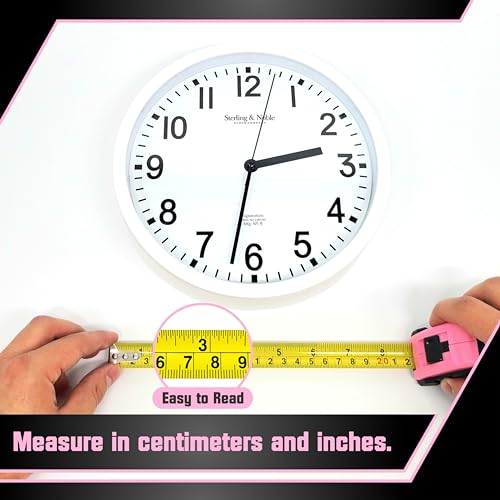 Bullseye Tape Measure 12 Foot 3-Pack | Pink | Small, Retractable Measuring Tapes with Pause Buttons | Easy-to-Read Standard and Metric Measurements for Adults and Kids | Inches and Centimeters - color: Pink