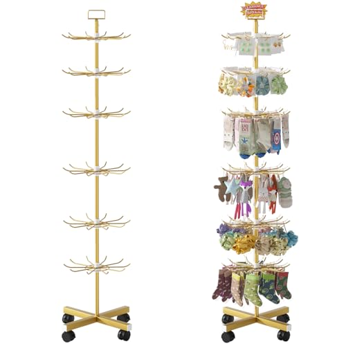 6 Tier Retail Display Stand Store Display Rack, Gold - color: 6 Tier Gold