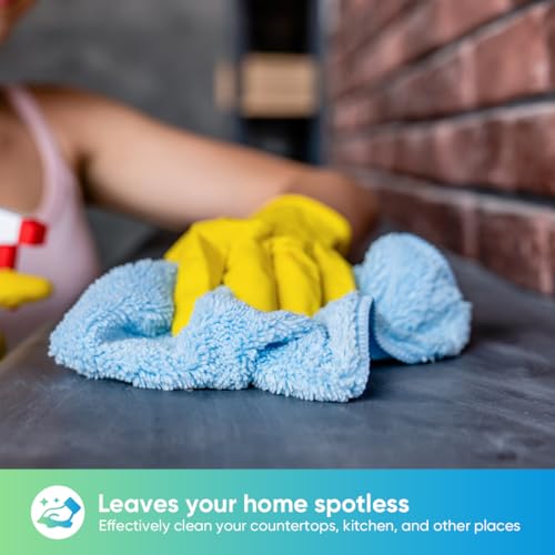 HOMEXCEL Blue Microfiber Cleaning Cloth, Microfiber Towels for Car, 12 Pack - color: Blue