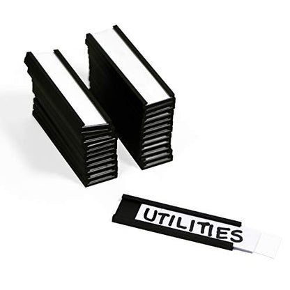 SmartSign Pack of 25 Magnetic 'C' Channel Label Holders | 0.5" x 2" - size: 0.5" x 2"