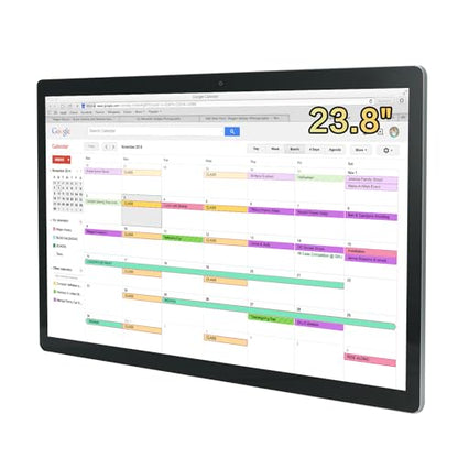 15.6 to 27 inch Touchscreen Digital Calendar & Wall Planners, Smart Whiteboard Calendar for Chore Chart & Work Schedule, Built in Speakers and Camera, Include Wall Mount & Desk Stand (23.8-inch) - size: 23.8-inch