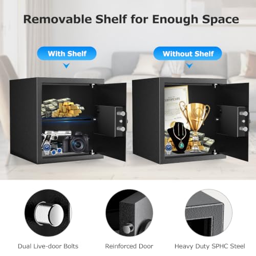 Bonsaii Security Safe Box With Keypad Lock 1.2 Cu.Ft for Cash Jewelry Home - size: 1.2 cu.ft.