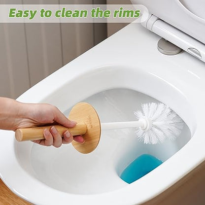 SUBEKYU Toilet Brush, Toilet Bowl Brush and Holder Set, Bathroom Toilet Bowl Cleaner Scrub Brush Set Scrubber for Deep Cleaning, White - color: White 1p