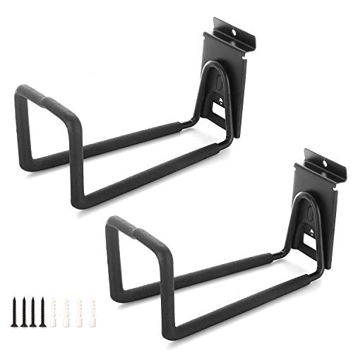 Slatwall Hose Hooks, Heavy Duty Slat Wall Accessory, 2 Pack Black