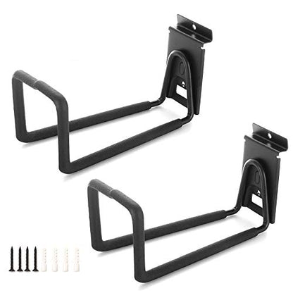 Slatwall Hose Hooks, Heavy Duty Slat Wall Accessory, 2 Pack Black