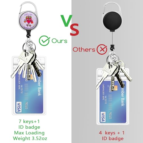 Piefly Lanyards for Id Badges, Teacher Retractable Reel Doing My Berry Best - color: Doing My Berry Best
