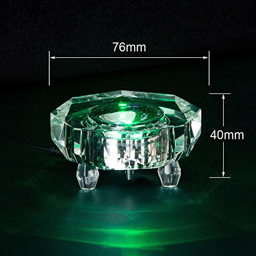 IFOLAINA Crystal LED Light Base for 3D Glass Art Lighted Display Stand - color: O-Clear-Multicolor
