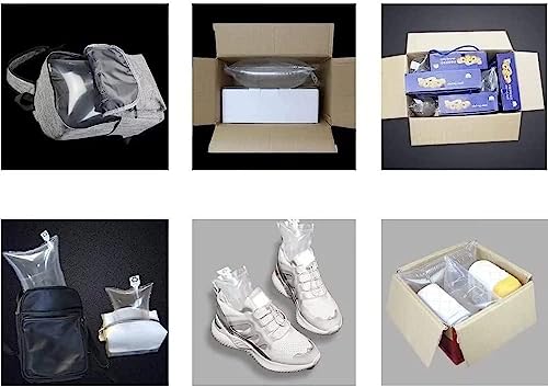Miupoo Packaging Air Bags,Clear Plastic Inflatable Air Packaging Protector Bag with Free Pump Cushion,Air Cushion Blocking Packaging Bag,10x12 Inches,100 Pieces - size: 10x12×100 Inches
