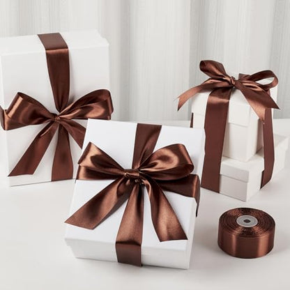 Mauproy Brown Satin Ribbon, 1-1/2 Inch, 50 Yards - color: Brown