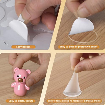 280Pcs Double Sided Adhesive Dots, Removable Clear Dots Sticky Tack, Waterproof No Trace Dots Adhesive Putty for Wall Hanging Crafts, Balloons Party Decorations Poster Picture Festival Decoration 20mm - size: 20mm(280pcs)