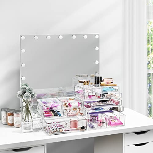 Sorbus Acrylic Drawers, Clear Makeup Organizer for Vanity (1 Drawer) - color: 1 Drawer