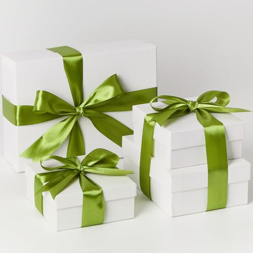Mauproy Moss Green Satin Ribbon, 1-1/2 Inch, 50 Yards - color: Moss Green