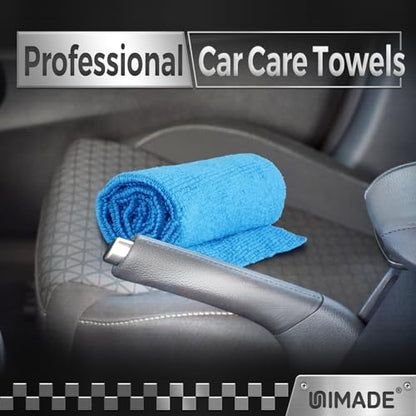 UNIMADE Microfiber Cleaning Cloth, 24 Pack Reusable Microfiber Towels - color: Blue, size: 24pk