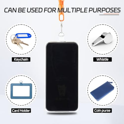 Phone Tether Tab, 10 Pieces Universal Phone Lanyard Patch Without Adhesive with 20 Pieces Swivel Lanyard Snap Hook,Phone Strap Replacement Part for All Full Phone Cases(Transparent) - color: Transparent+Spring Ring