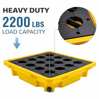 Spill Containment Pallet for 55-Gallon Drum, 11-Gallon Sump