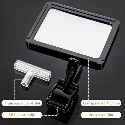 SHENLIU 10Pcs Acrylic Sign Holder with Clamp, 6x9 Double Head Display Clip