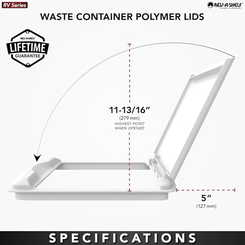 Rev-A-Shelf 35 Quart Garbage Can Lid for Base Kitchen and Bathroom Cabinet, Replacement Plastic Trash Bin Lid Only, Black, RV-35-LID-18-1 - color: Black, size: 35 QT