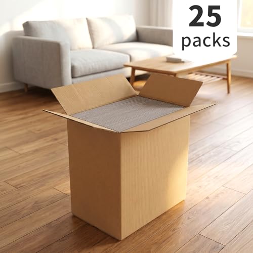 CRUGLA 12x12x3 Shipping Boxes 25 Pack, White Corrugated Cardboard Boxes with Side-Lock and Pre-Applied Double-Sided Tape, Easy Assemble Packing Mailer Boxes for Small Business Shipping - size: 12x12x3 Inch 25 Pack