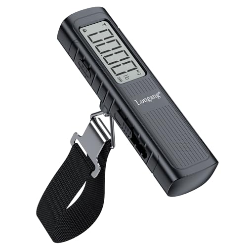 Battery-Free Digital Luggage Scale, 110lbs/50kg Portable Handheld Hanging Scale for Luggages, Suitcases, Backpacks & Bags, Easy Weighing for Travel, No Need Batteries (Black) - color: Black