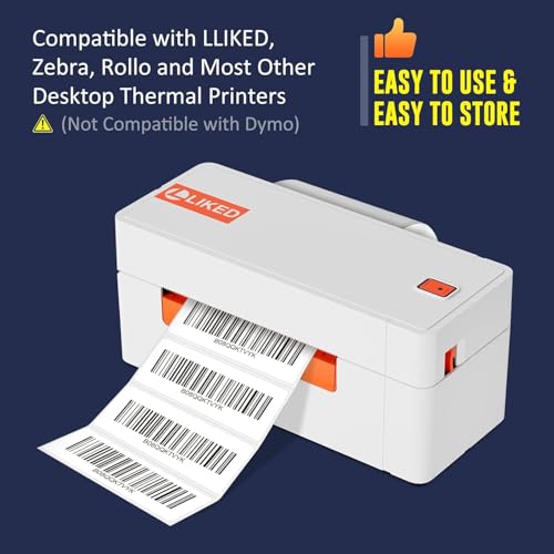 L Liked 3" x 1" Direct Thermal Label, 16800 Barcode Shipping Labels - size: 3"x1"-12 Rolls