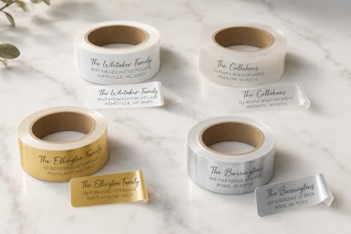 Personalized Return Address Labels - Custom Address Stickers on Rolls (250-500 Labels) (Modern)