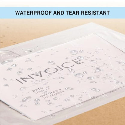 500 Pcs 9.5 x 12 Clear Packing List Envelopes Compatible with 8.5 x 11 inch Packing Envelopes for Shipping Mailing Pouch Enclosed Bags with Packing Slips Invoice Label