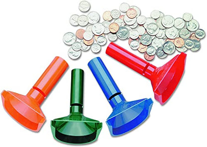 MMF Industries Four Coin Tube Set, Red/Blue/Green/Orange, One Full Wrapper - size: One Full Wrapper