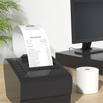 15 Rolls 3 1/8 x 230 Thermal Paper Receipt Rolls 55 GSM Premium Quality Thick paper For POS Cash Register BPA Free-Methdic - style: 15 Rolls