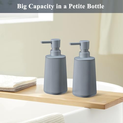Gray 2 Pack Hand Soap Dispensers Set - color: Gray Set of 2