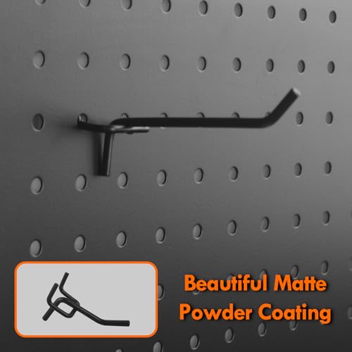 Pegboard Hooks Accessories 30pcs 2inch Metal Peg Board Tool Hangers (Black) - color: Black, size: 2 Inch