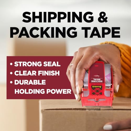 Scotch Secure Seal Packing Tape, 1.88 in x 800 in, 6 Rolls - size: 6 Rolls